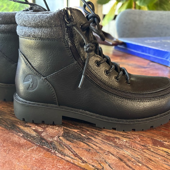 Black Leather Ankle Boots - Picture 1 of 6